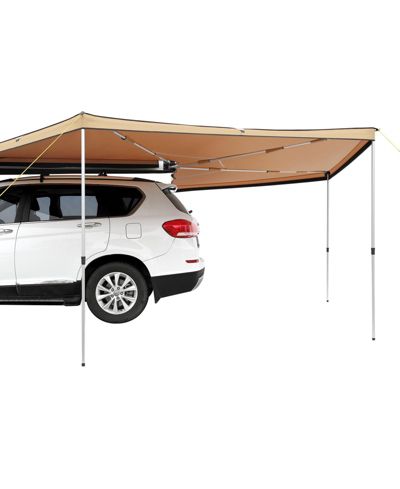 GOUUN 270-Degree Vehicle Awning 8.2 ft Height, Retractable Car Side Awning with UV50+ Protection and Storage Bag