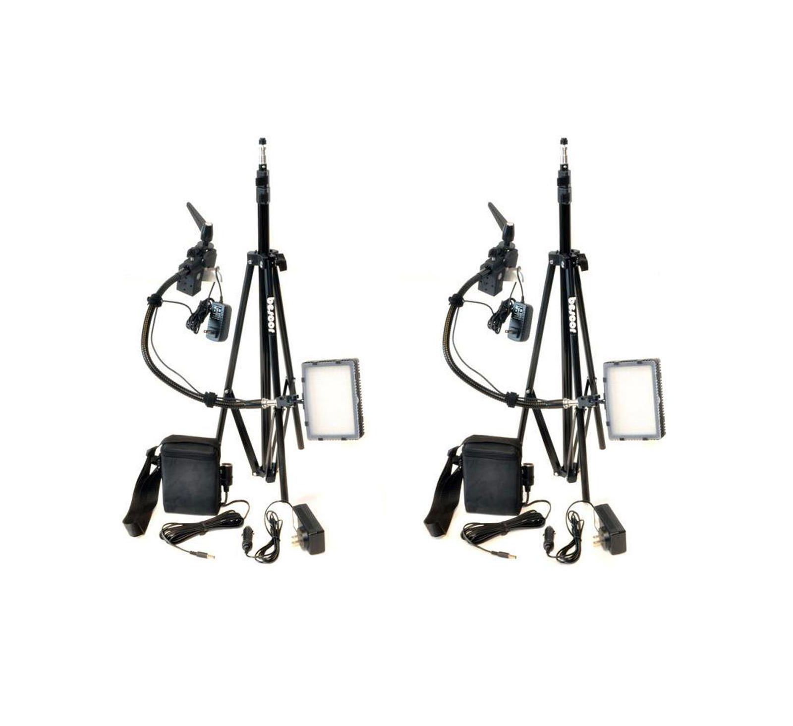 Bescor Grip-182KB Dimmable Bi-Color Gooseneck 2-Light Kit