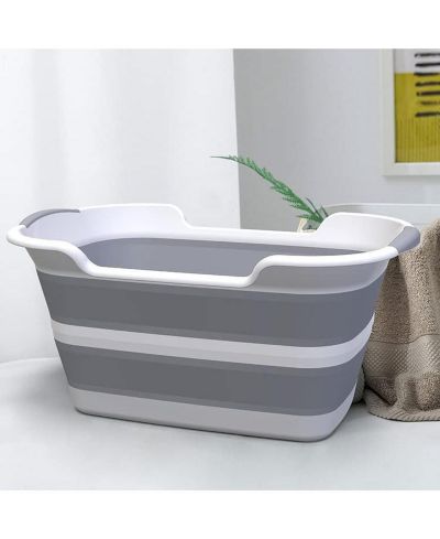 ARONKL Collapsible BPA Free Pet Bathtub with Drain Plug for Small to Medium Dogs and Cats