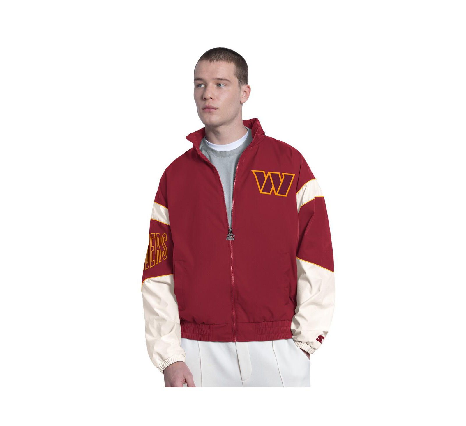 Starter Men's Burgundy Washington Commanders The Gust Full-Zip Hooded Jacket