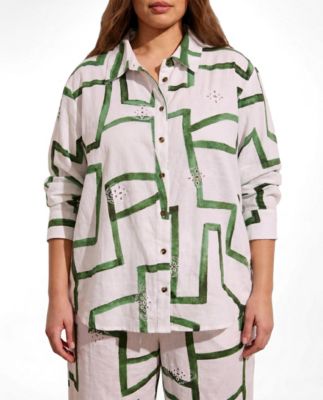 Universal Standard Plus туника Dawn Linen Hi Low