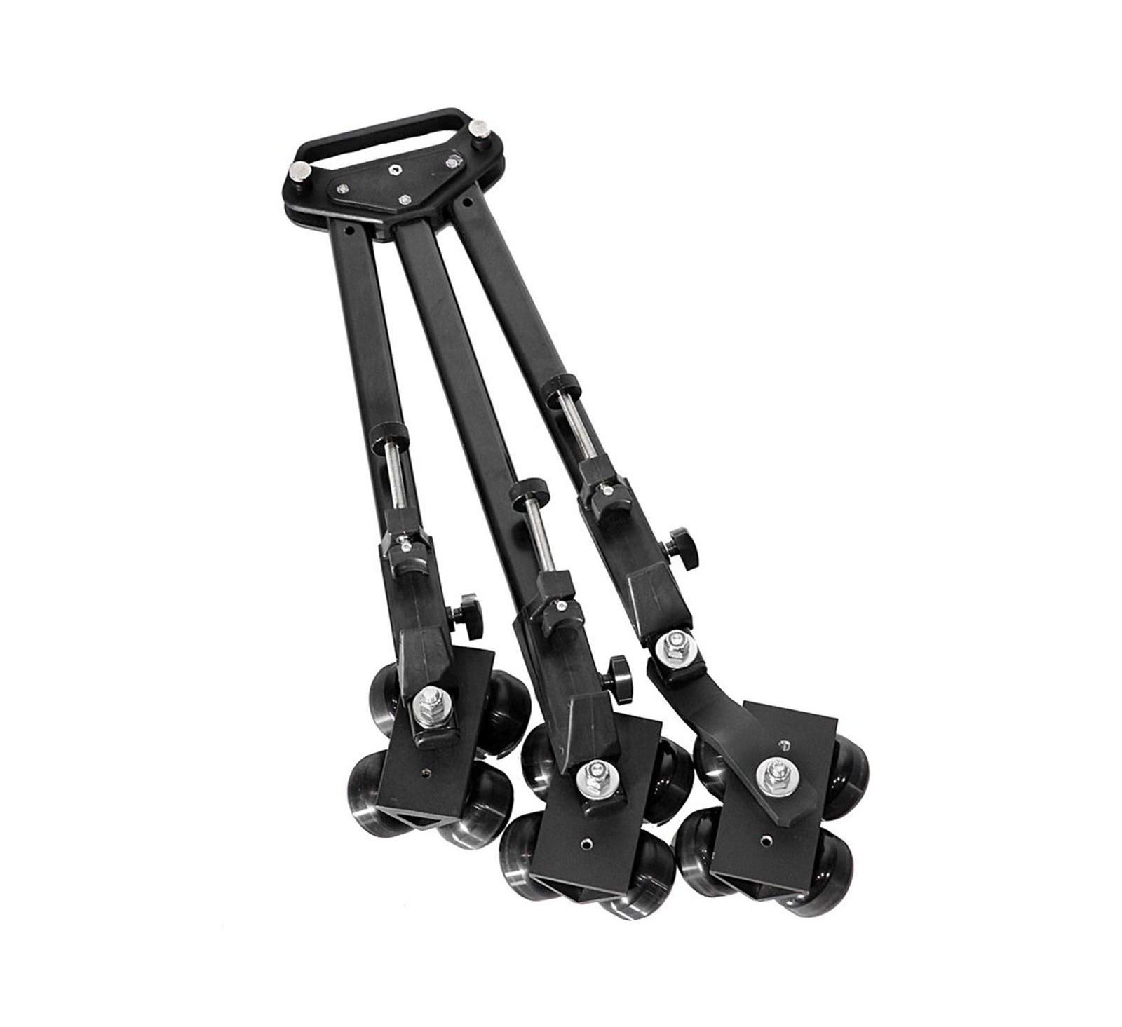 Proam SolidTrax Universal Track Tripod Auto-Adjusting Dolly, Compatible with Standard Dolly Tracks 1" - 1.5"