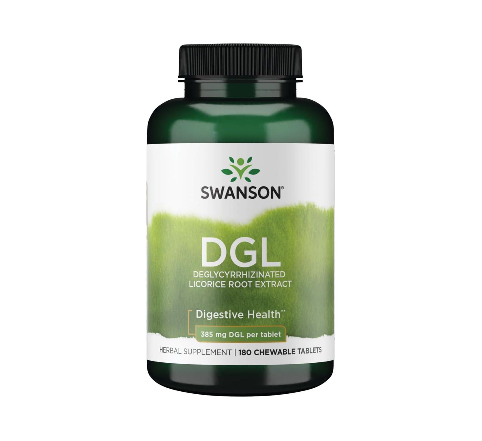 Swanson Dgl Licorice 385 Milligrams 180 жевательных таблеток