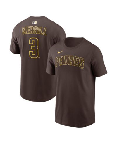Футболка Nike Men's Jackson Merrill Brown San Diego Padres Home Name & Number