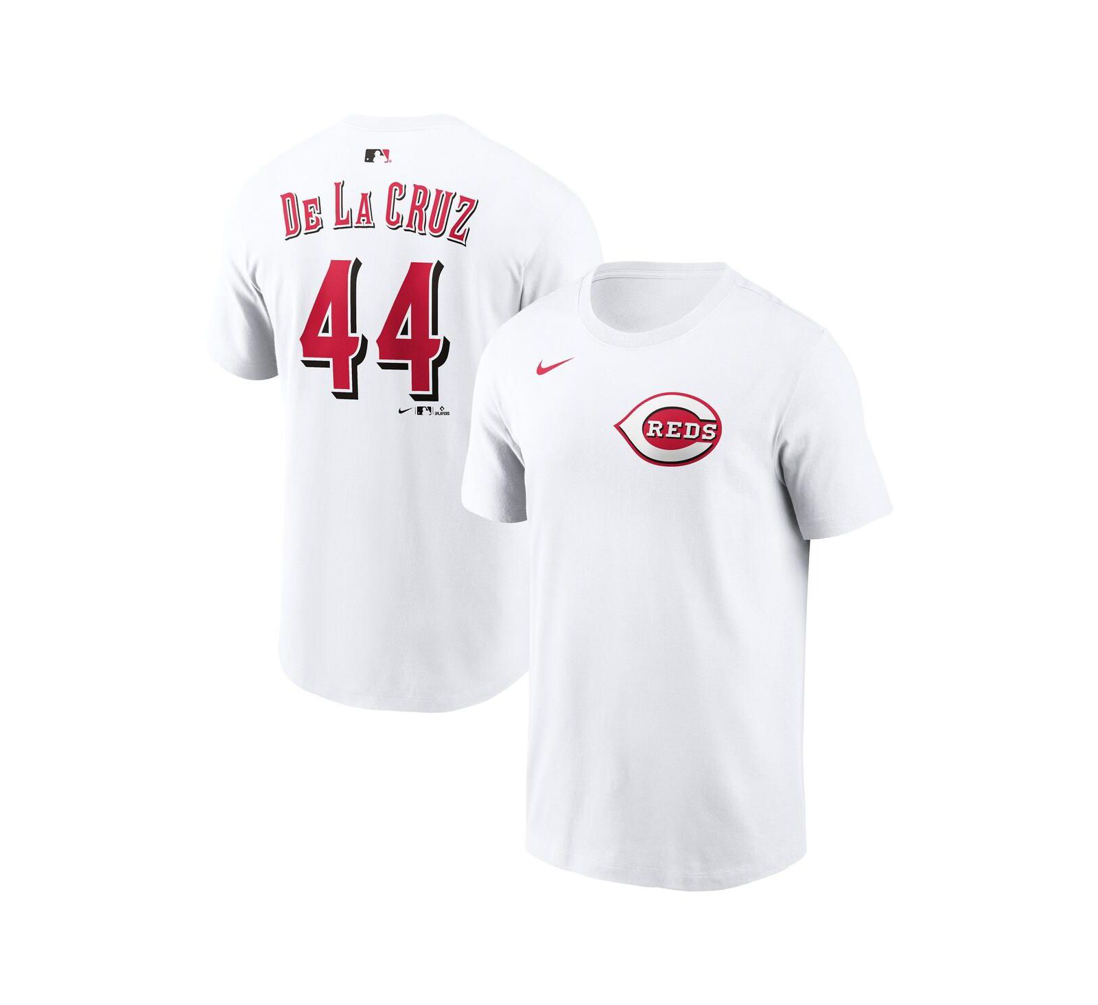 Nike Мужская футболка с именем и номером Elly De La Cruz, Cincinnati Reds, белая