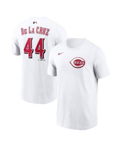 Nike Мужская футболка с именем и номером Elly De La Cruz, Cincinnati Reds, белая