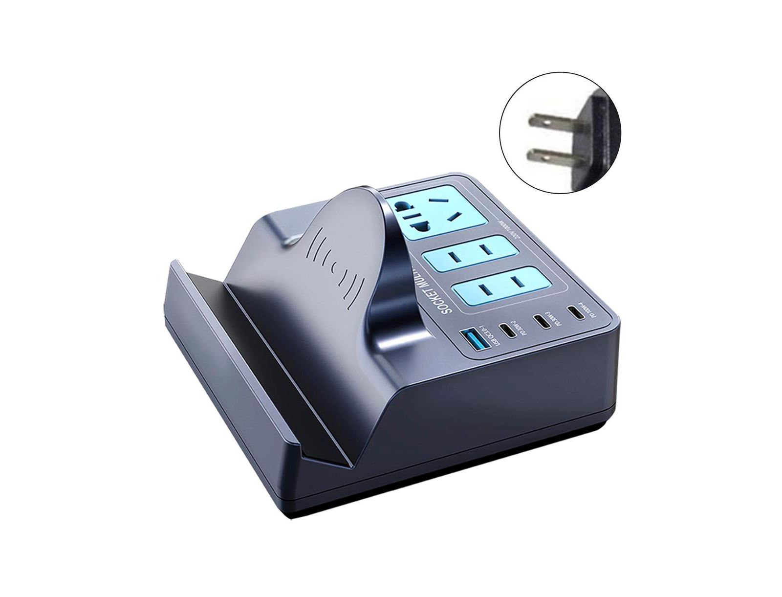 Зарядная станция Artudatech 140W GaN с 100W PD, 15W Wireless и AC Outlet