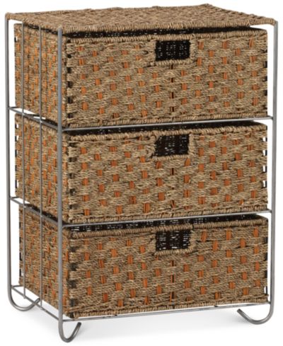 Household Essentials Seagrass 3-Drawer Chest