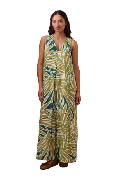 Celtic & Co. Women's Sleeveless V-Neck Linen Maxi Dress