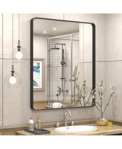 Зеркало для ванной Apmir 30" x 36" в раме из закаленного стекла и алюминия