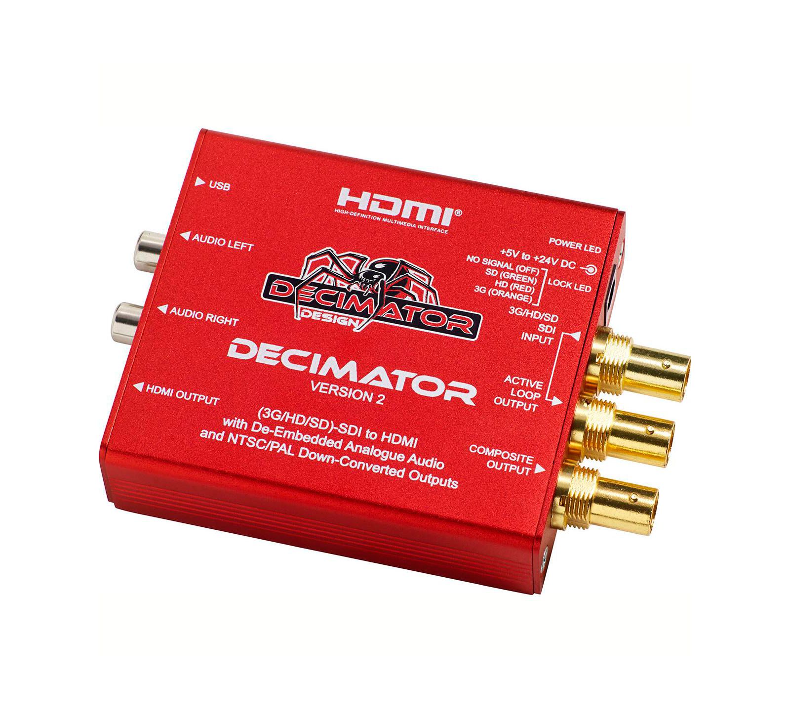 Дециматор Decimator Version 2, масштабирует SDI в HDMI и NTSC/PAL с аналоговым аудио