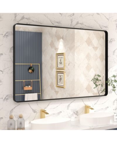 Зеркало для ванной Apmir 48" x 32" из закаленного стекла и алюминиевого сплава