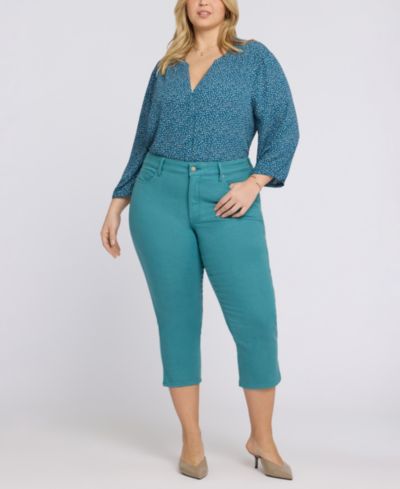 Джинсы NYDJ Plus Size Chloe Capri с технологией Lift Tuck в цвете Cool Embrace Denim