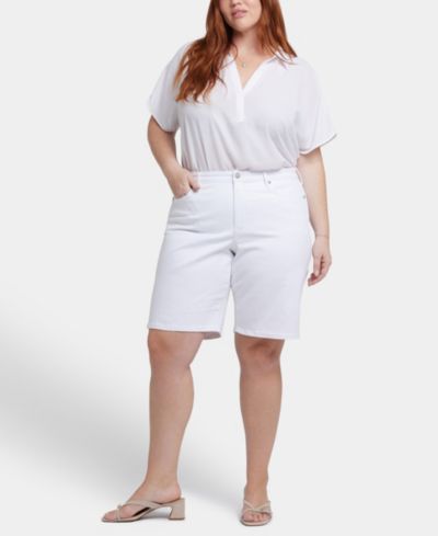 NYDJ Plus Size Lilly Mid-Rise Shorts with Lift Tuck Technology