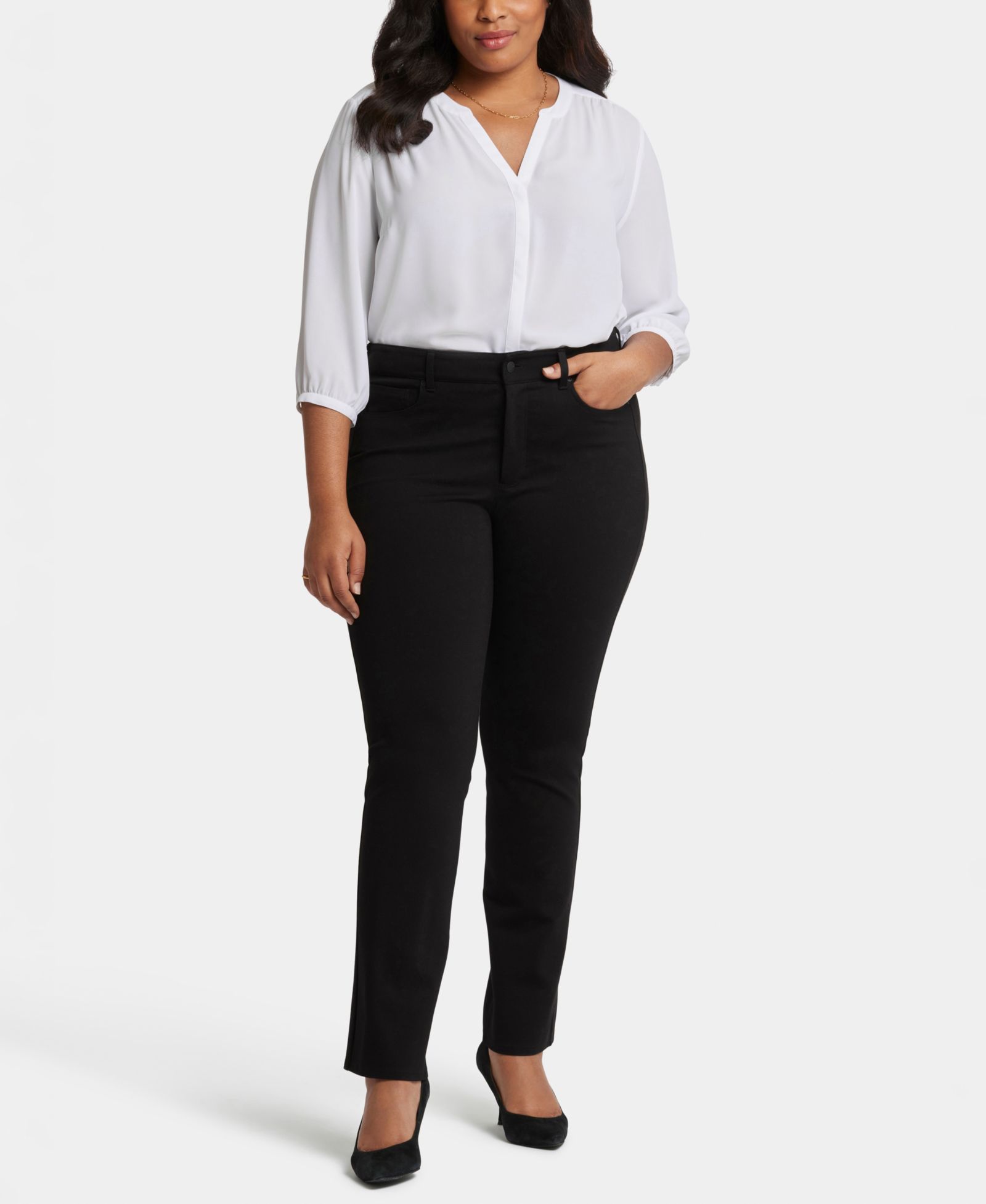 Женские брюки NYDJ Plus Size Marilyn Straight Ponte