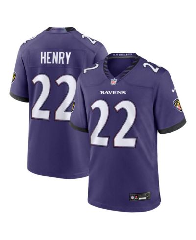 Мужская игровая джерси Nike Derrick Henry Purple Baltimore Ravens Team