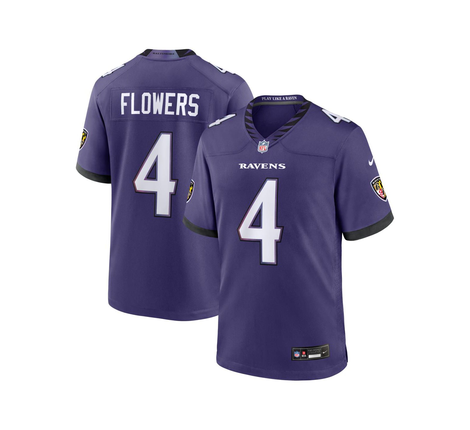 Nike Мужская джерси Baltimore Ravens Zay Flowers