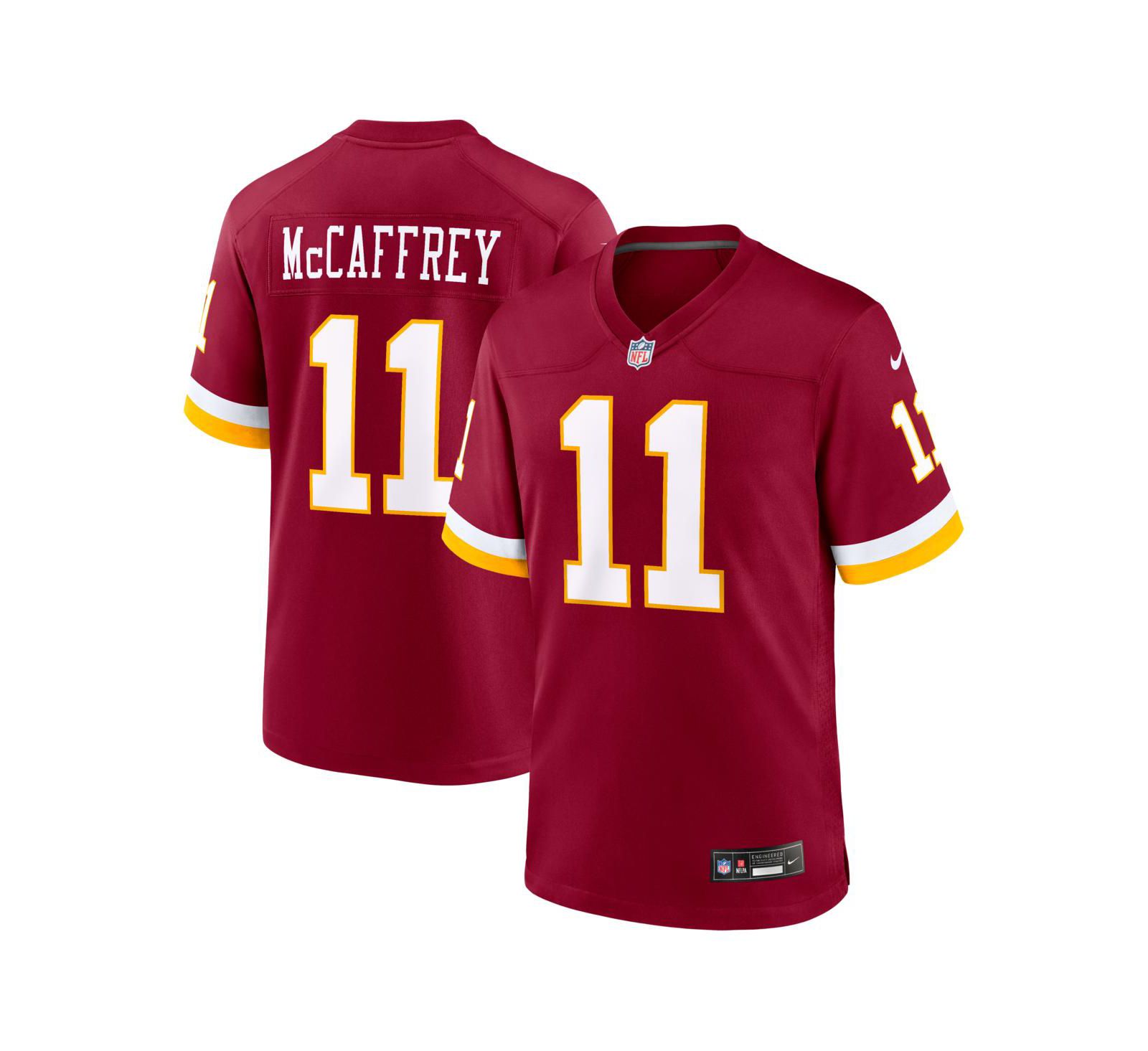 Мужская игровая джерси Nike Luke McCaffrey Burgundy Washington Commanders
