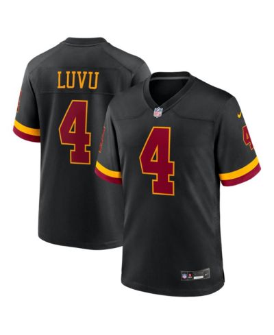 Nike Мужская игровая джерси Frankie Luvu Black Washington Commanders Hail Raiser Alternate