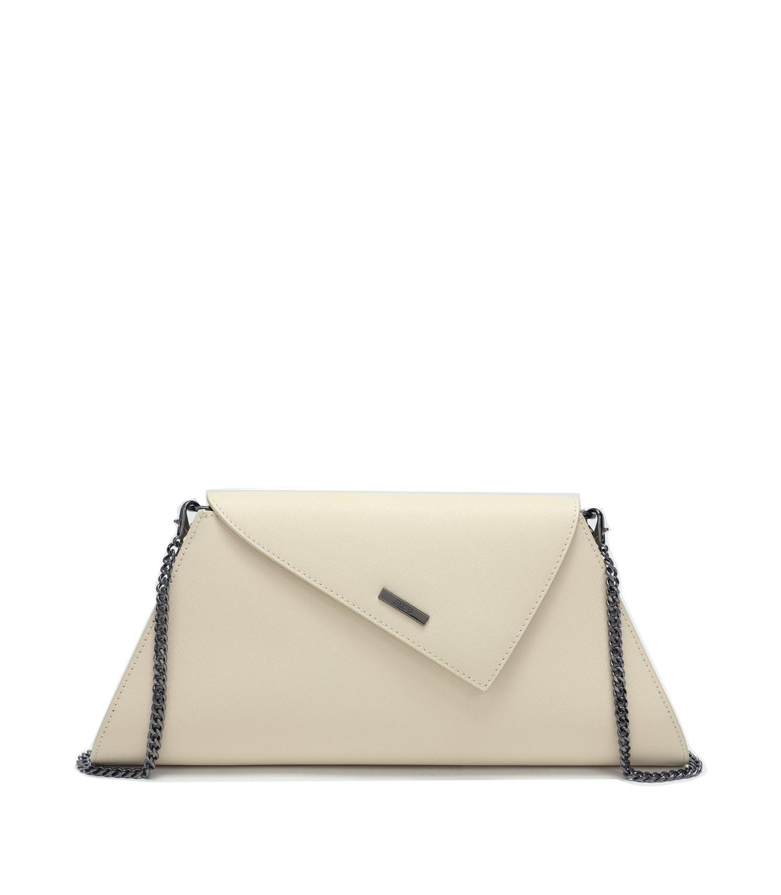SUSU Women's Saffiano Leather Envelope Clutch Purse Crossbody Shoulder Evening Bag Elegant Handbag with Chain Strap