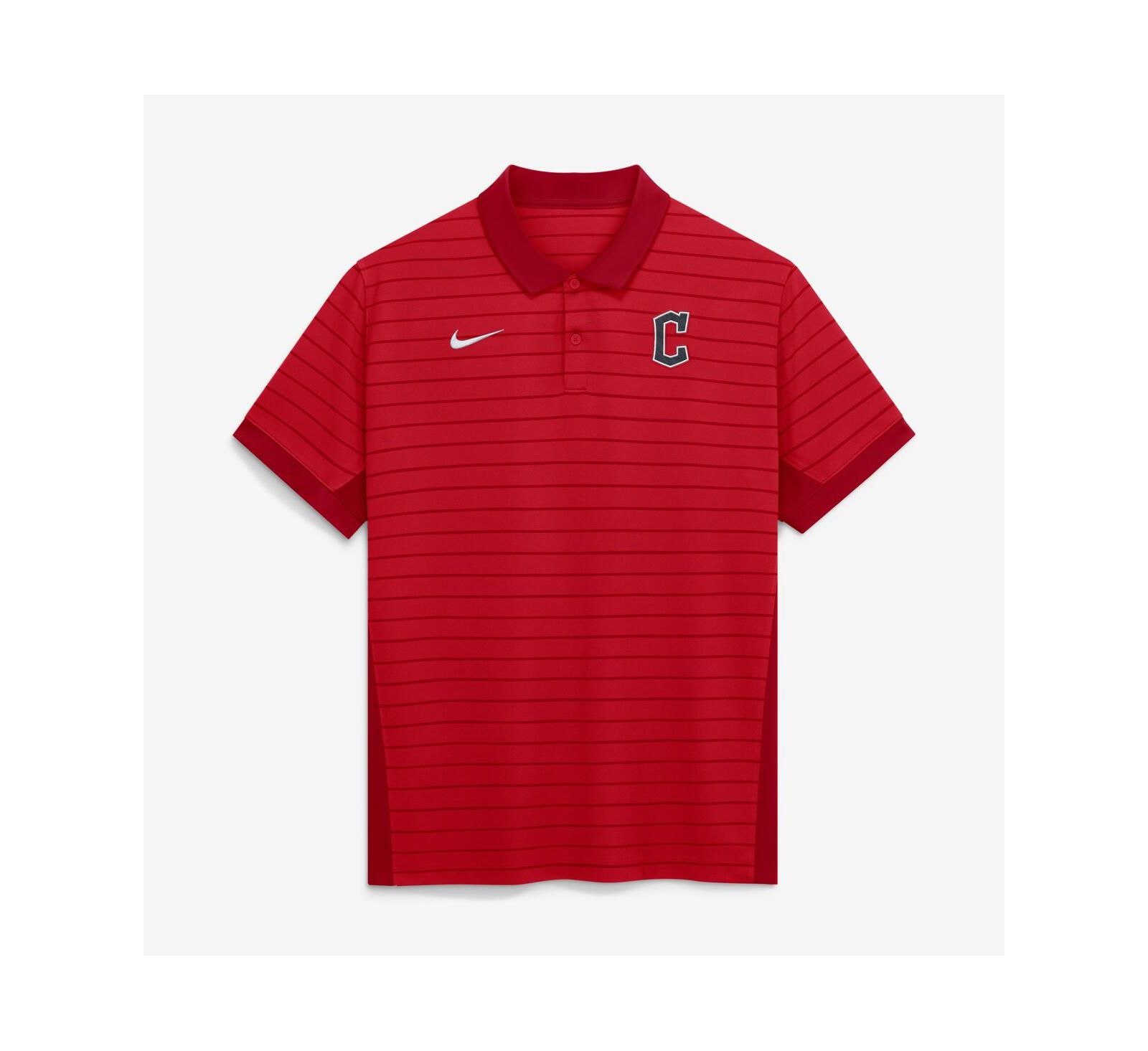 Мужская рубашка-поло Nike Cleveland Guardians Authentic Collection Striped Victory Dri-FIT Red