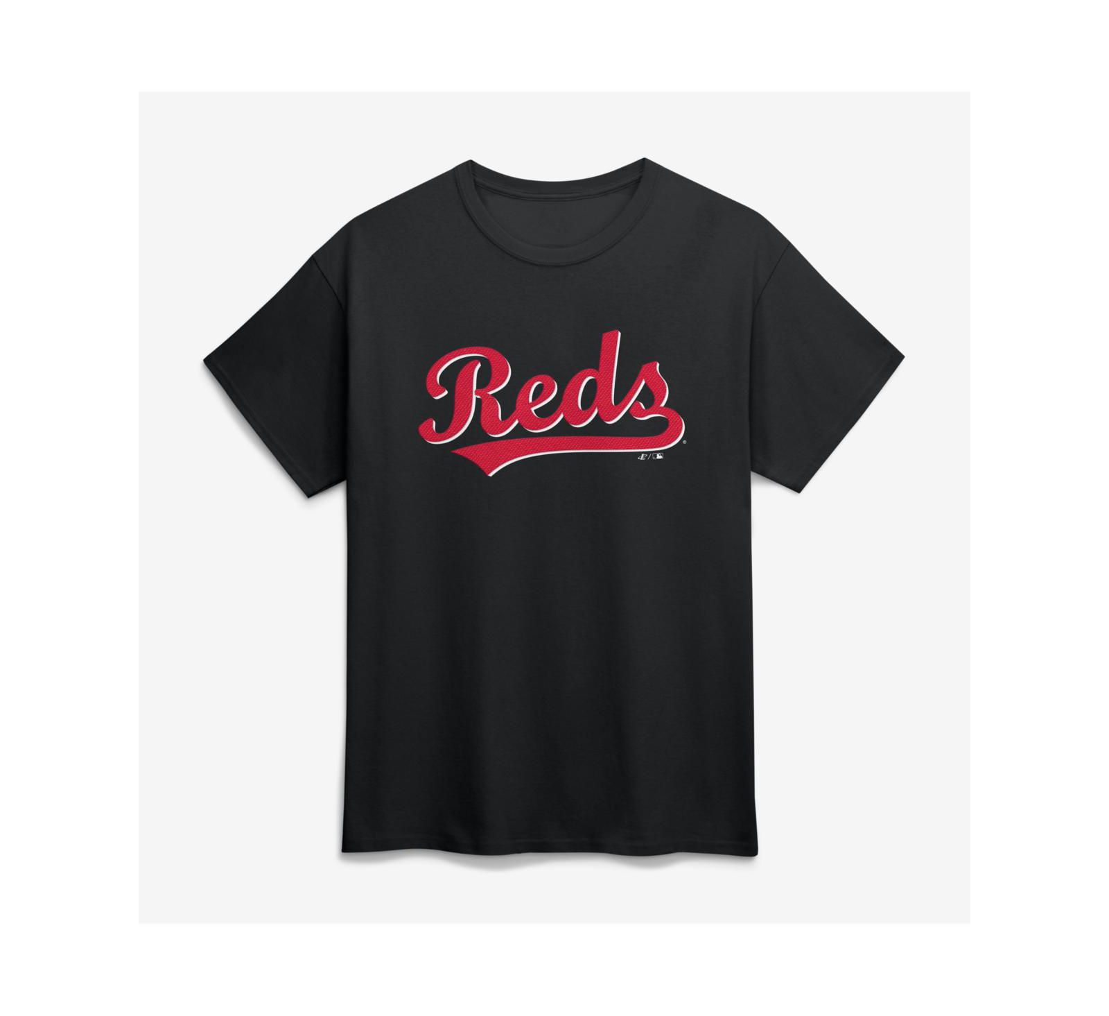 Мужская футболка Logo Athletic Black Cincinnati Reds Wordmark