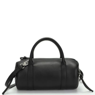 SUSU Aria Genuine Leather Small Barrel Satchel Bag Top Handle Mini Boston Crossbody Purse