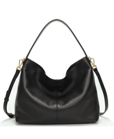SUSU Mara Soft Pebbled Leather Slouchy Hobo Shoulder Bag with Crossbody Strap Casual Everyday Tote Purse