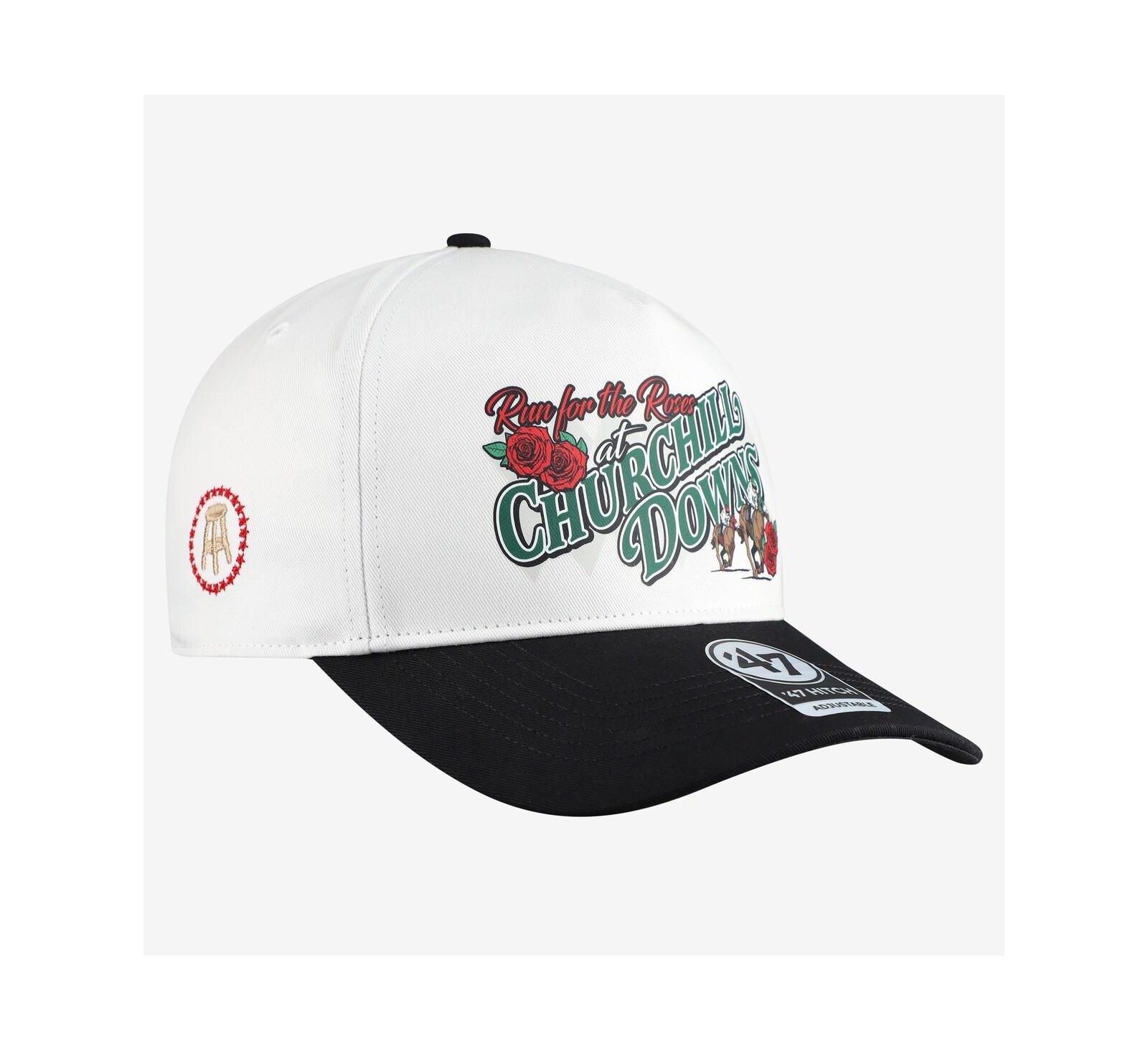 Barstool Golf x '47 Men's and Women's White Kentucky Derby Run For The Roses Churchill Downs Hitch Adjustable Hat