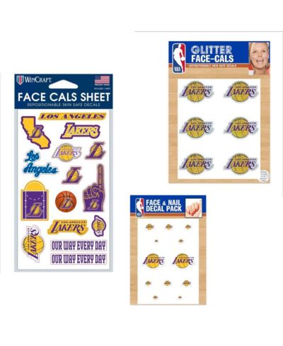 Wincraft Los Angeles Lakers 4" x 7" Waterless Tattoos Set