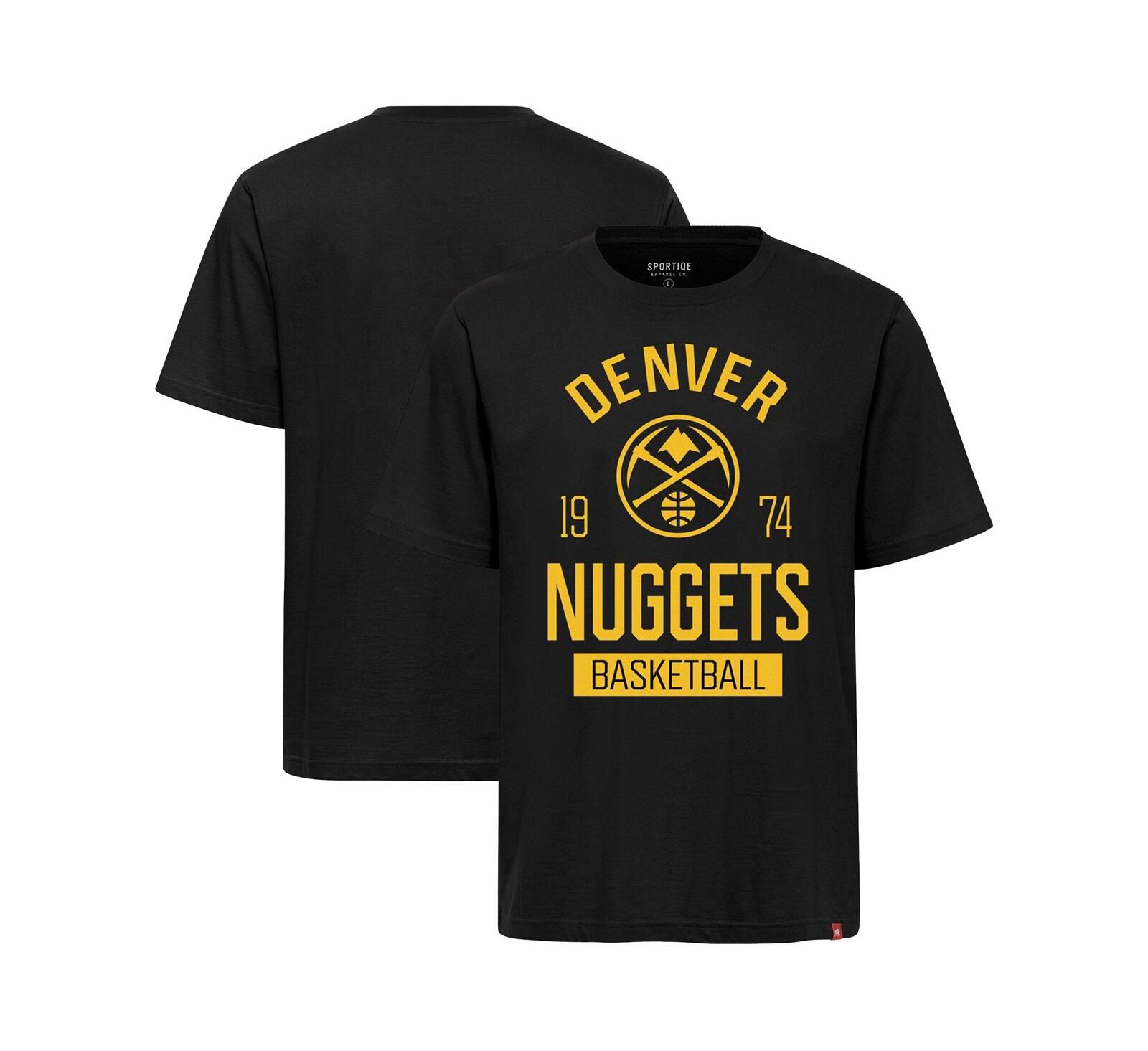 Sportiqe Men's and Women's Black Denver Nuggets Duke Premium T-Shirt