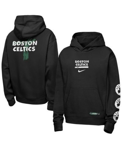 Nike Big Boys and Girls Black Boston Celtics Courtside Club Premiere Hoodie