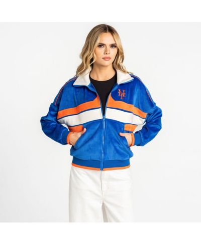 The Wild Collective Женская куртка The Wild Collective New York Mets, бархат, на молнии