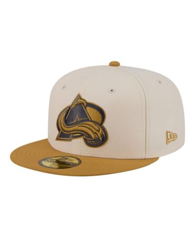 Мужская кепка New Era Cream/Tan Colorado Avalanche Colorpack Two-Tone 59FIFTY, регулируемая