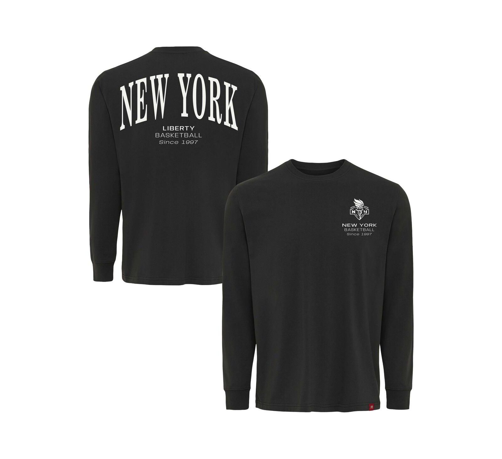 Sportiqe Мужская и Женская футболка с длинным рукавом New York Liberty Athletic Club, Anthracite