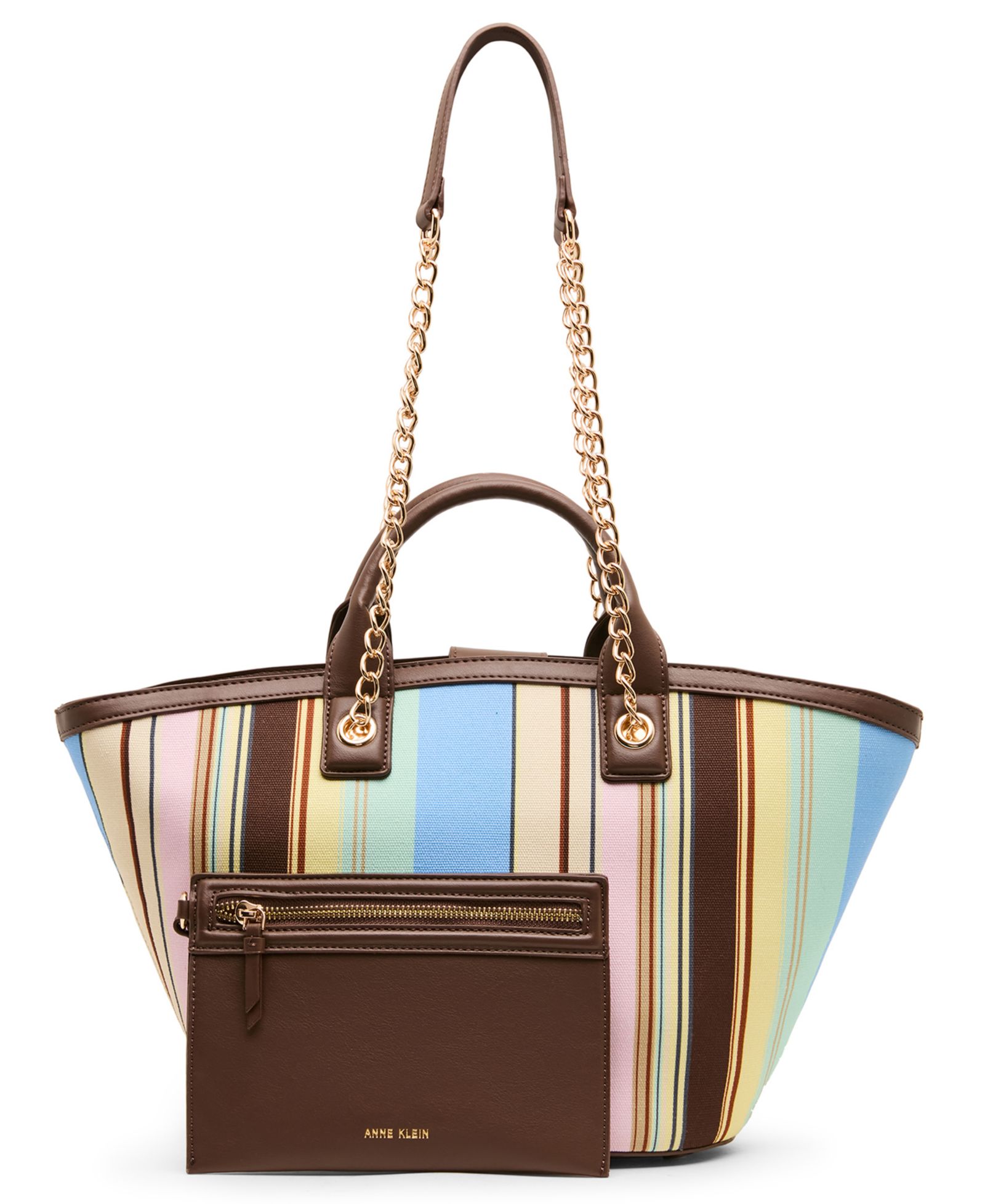 Сумка-тоут Anne Klein Mixed Stripe с мелким узором