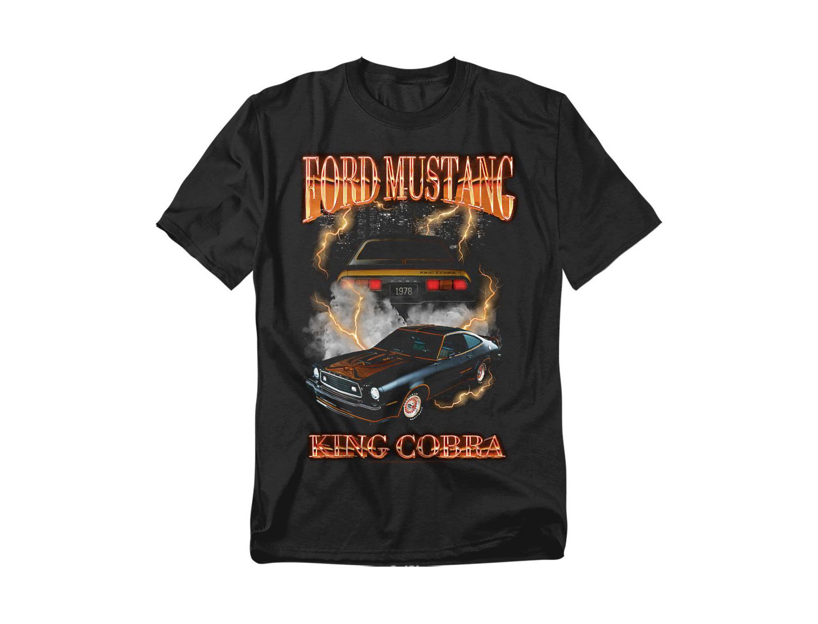 Mustang Men's Ford King Cobra Thunder Band T-Shirt