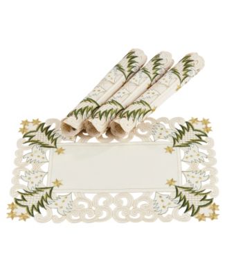 Saro Lifestyle Christmas Tree Placemats, Set of 4