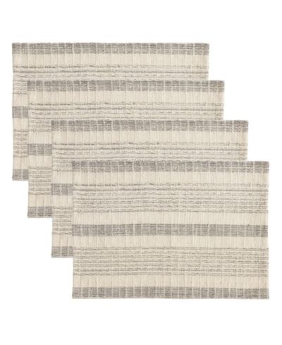 Saro Lifestyle Woven Striped Placemats, Set of 4