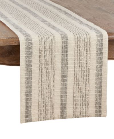 Saro Lifestyle Woven Striped Table Runner, 16" x 72"