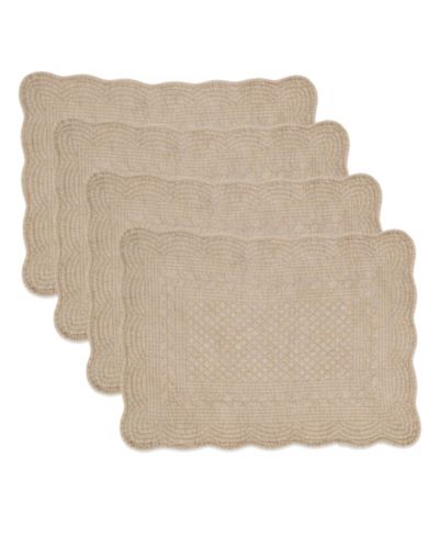 Saro Lifestyle Charming Quilted Placemats, Set of 4