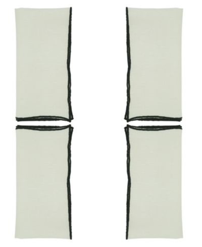 Набор салфеток для стола Saro Lifestyle Stonewashed Stitch Border, 4 шт.