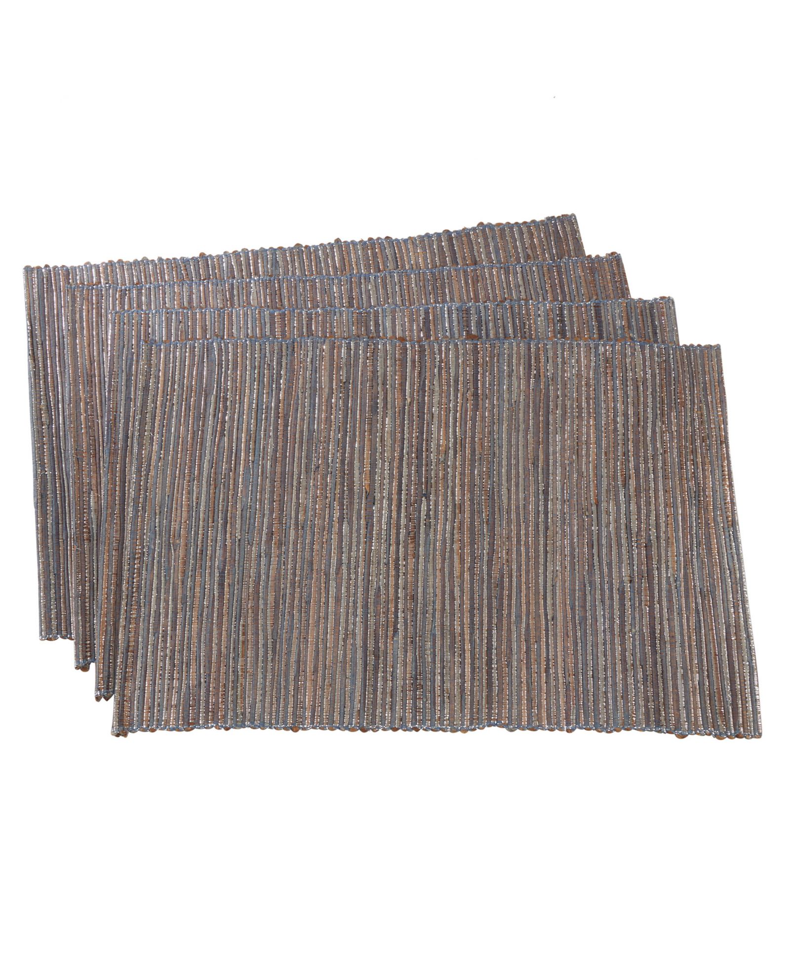 Saro Lifestyle Shimmering Woven Nubby Table Placemats, Set of 4
