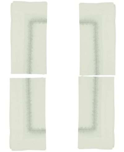 Saro Lifestyle Embroidered Border Table Napkins, Set of 4