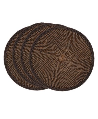 Saro Lifestyle Woven Rattan Placemats, Set of 4