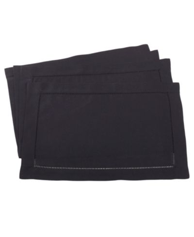 Saro Lifestyle Hemstitched Border Placemats, Set of 4