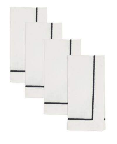Салфетки Saro Lifestyle Embroidered Line Design, комплект из 4 шт.