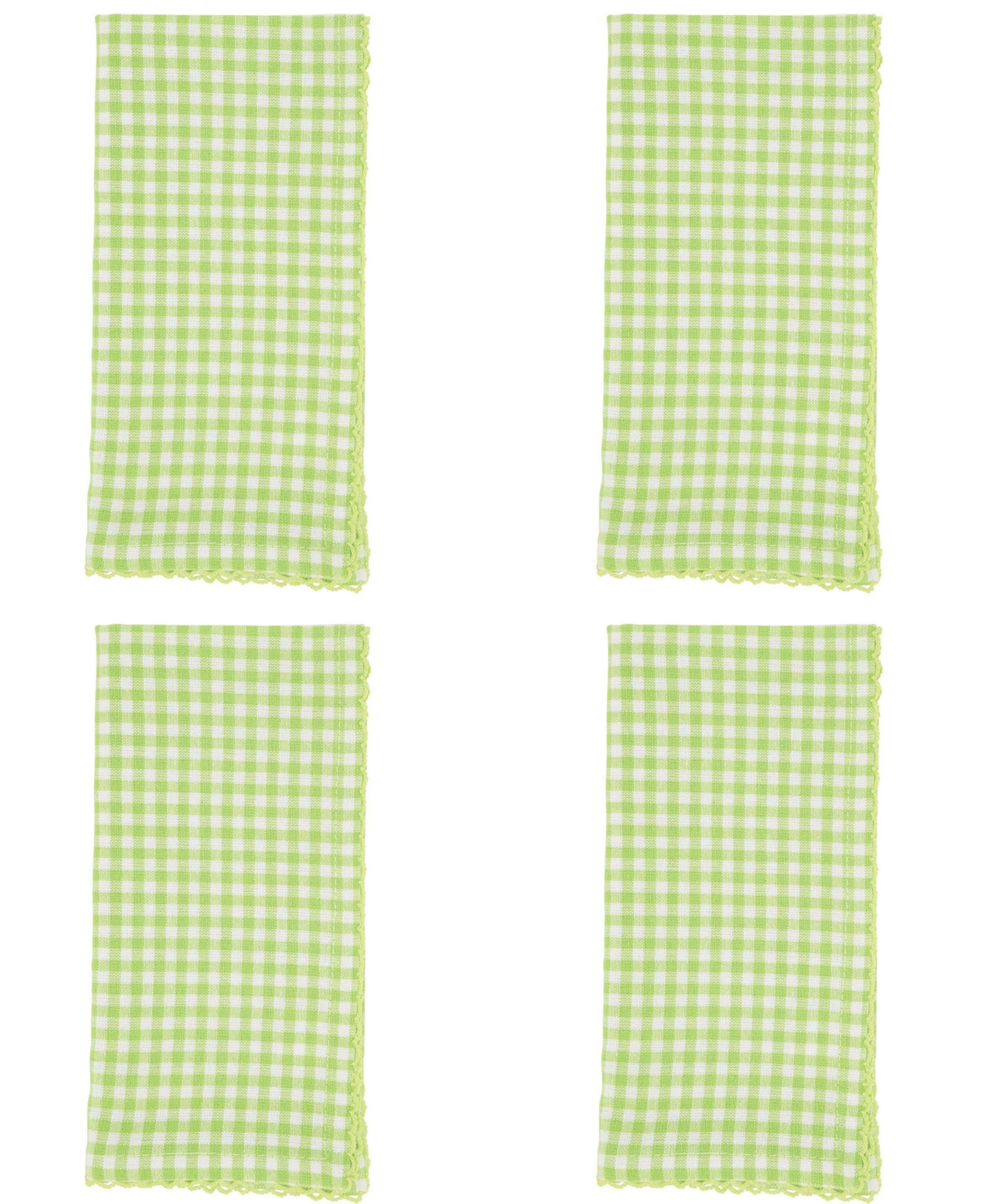 Saro Lifestyle Gingham Design Table Napkins, Set of 4