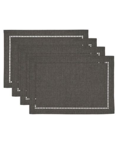 Saro Lifestyle набор из 4 подставочных салфеток Laser-Cut Hemstitch