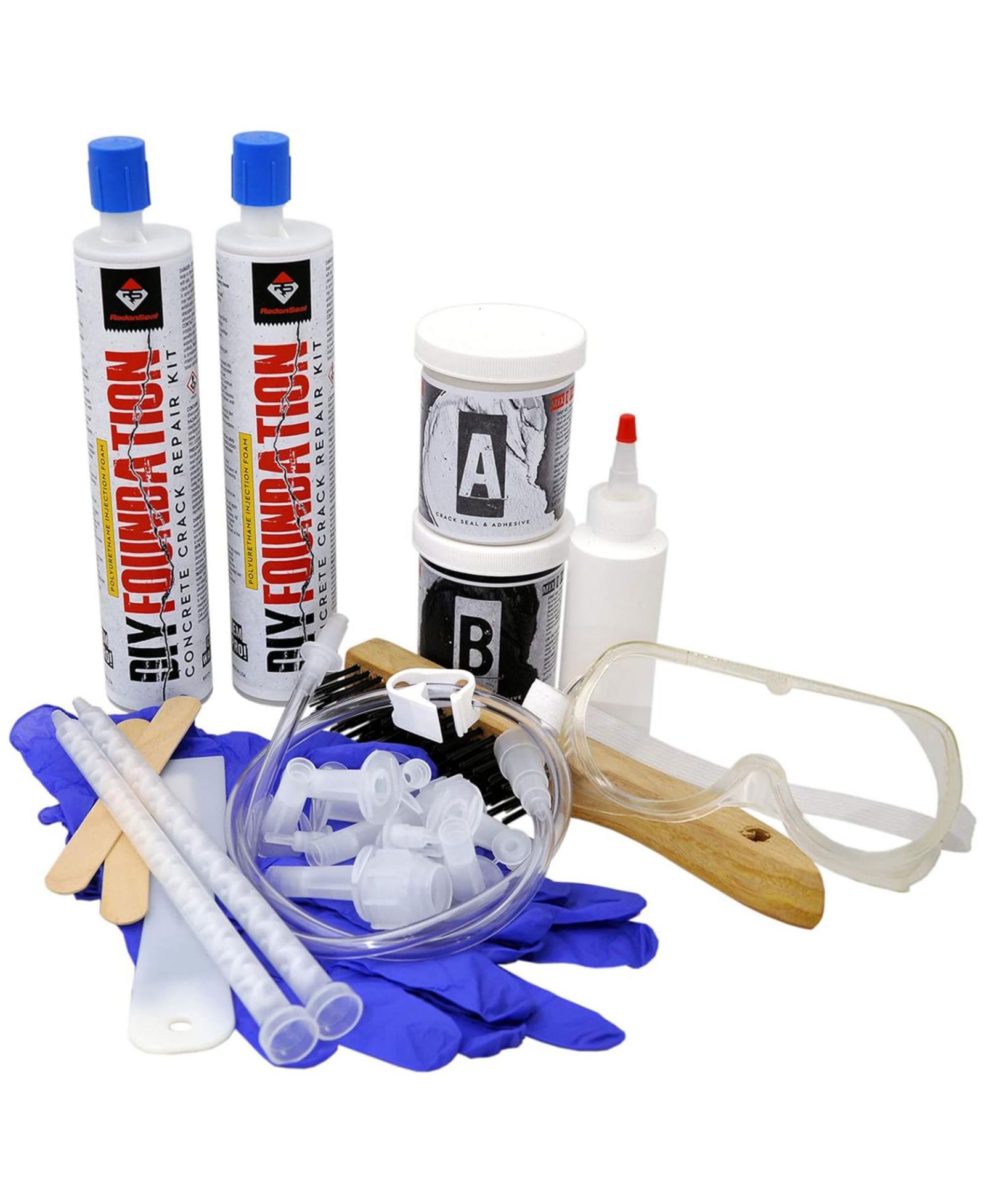 RadonSeal Concrete Foundation Crack DIY Repair Kit for Basement Wall Cracks